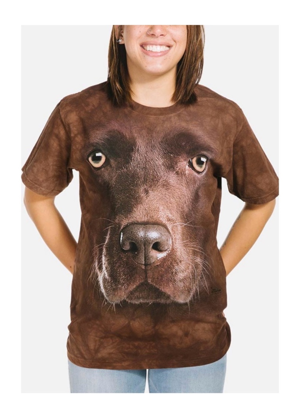 🤎🐶🤎‎ NWOT The Mountain Chocolate Lab Face, Men’s XL